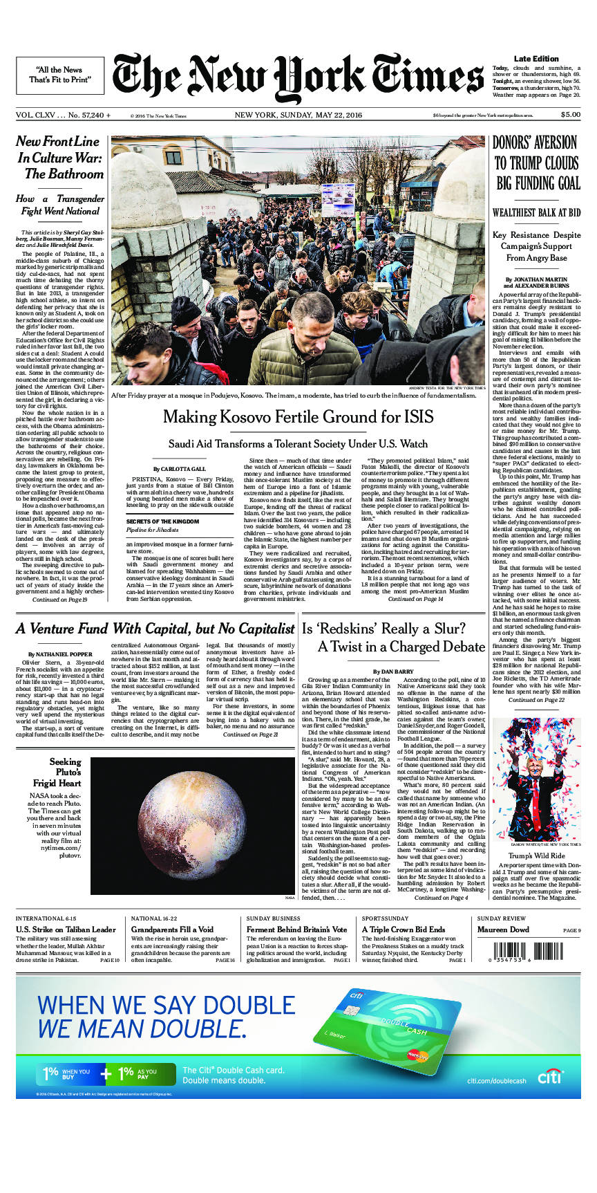 Prima-pagina-New-York-Times-del-2016-05-22