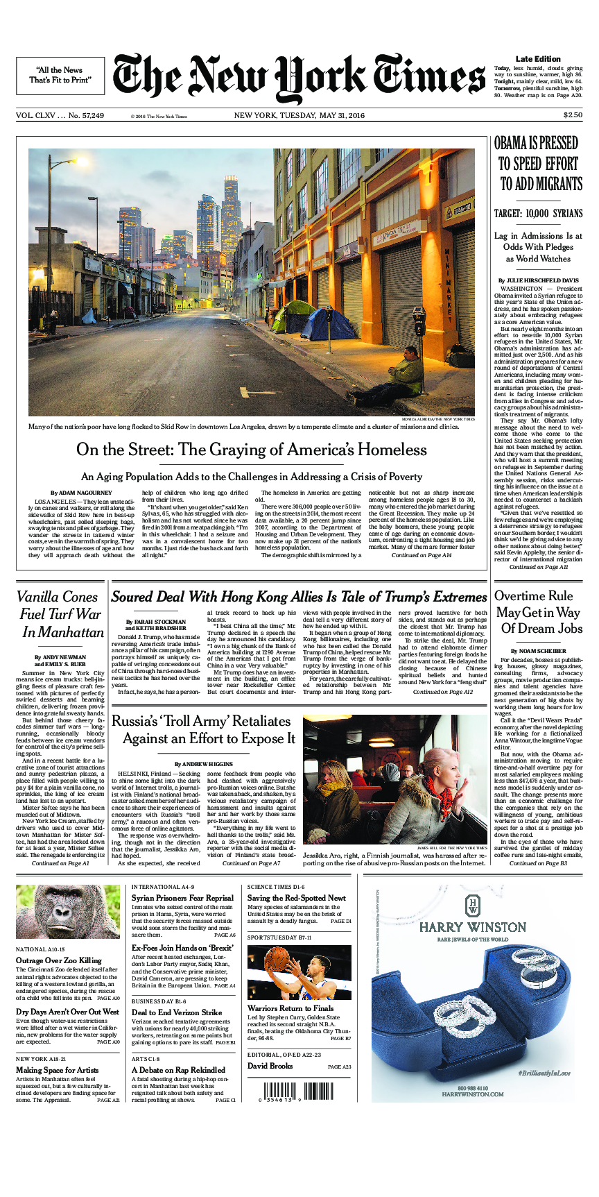 Prima-pagina-New-York-Times-del-2016-05-31