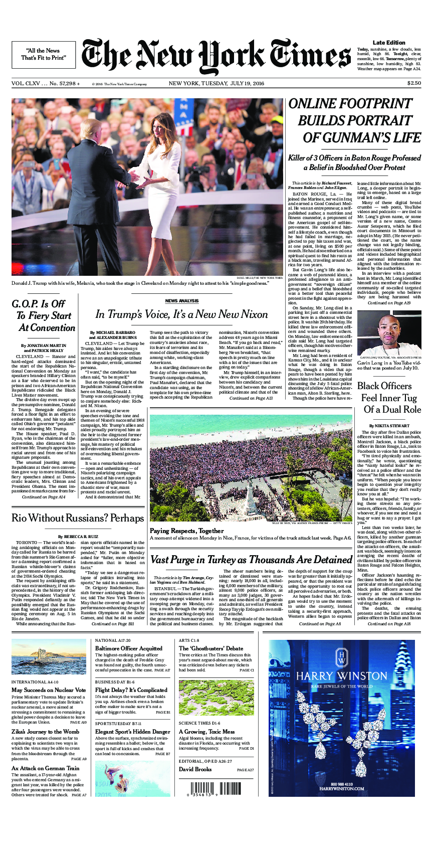 Prima-pagina-New-York-Times-del-2016-07-19