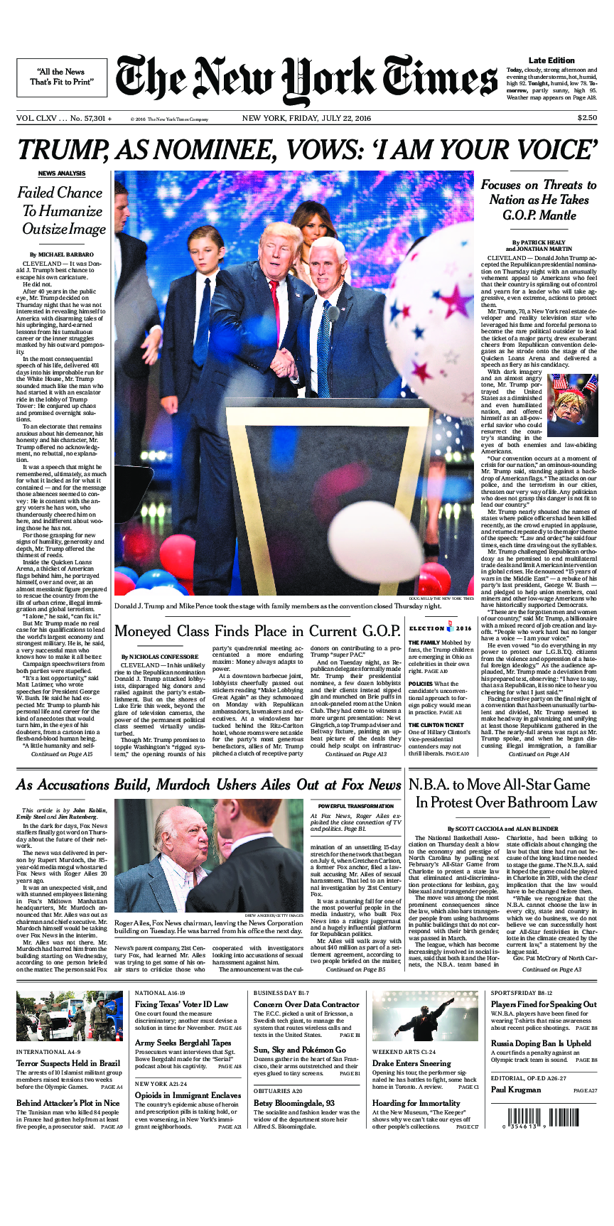 Prima-pagina-New-York-Times-del-2016-07-22