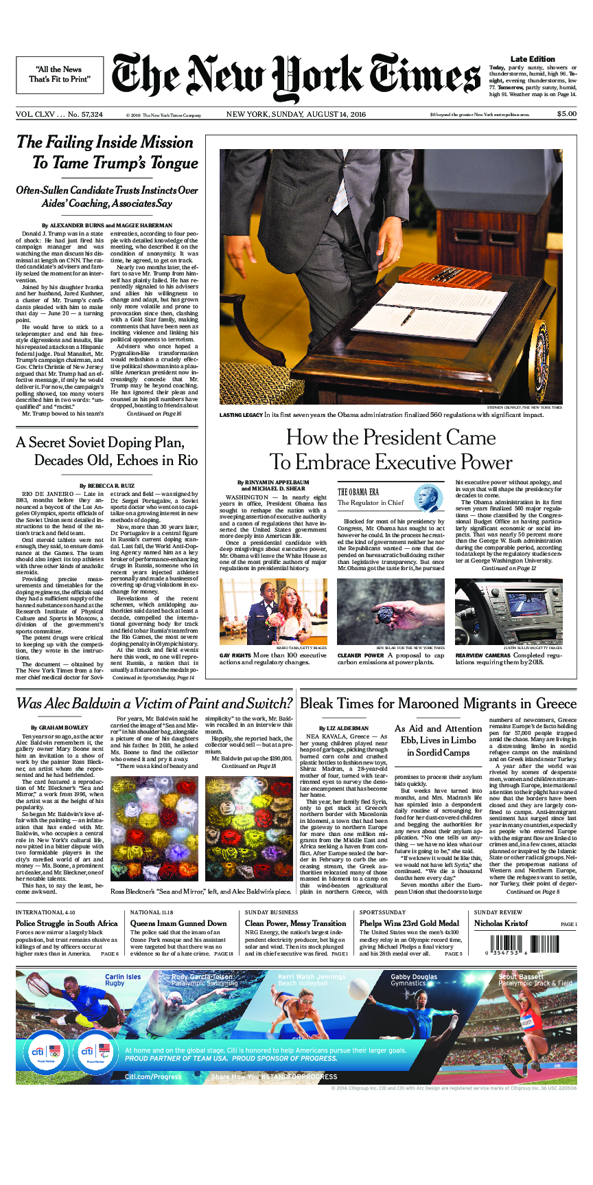 Prima-pagina-New-York-Times-del-2016-08-14