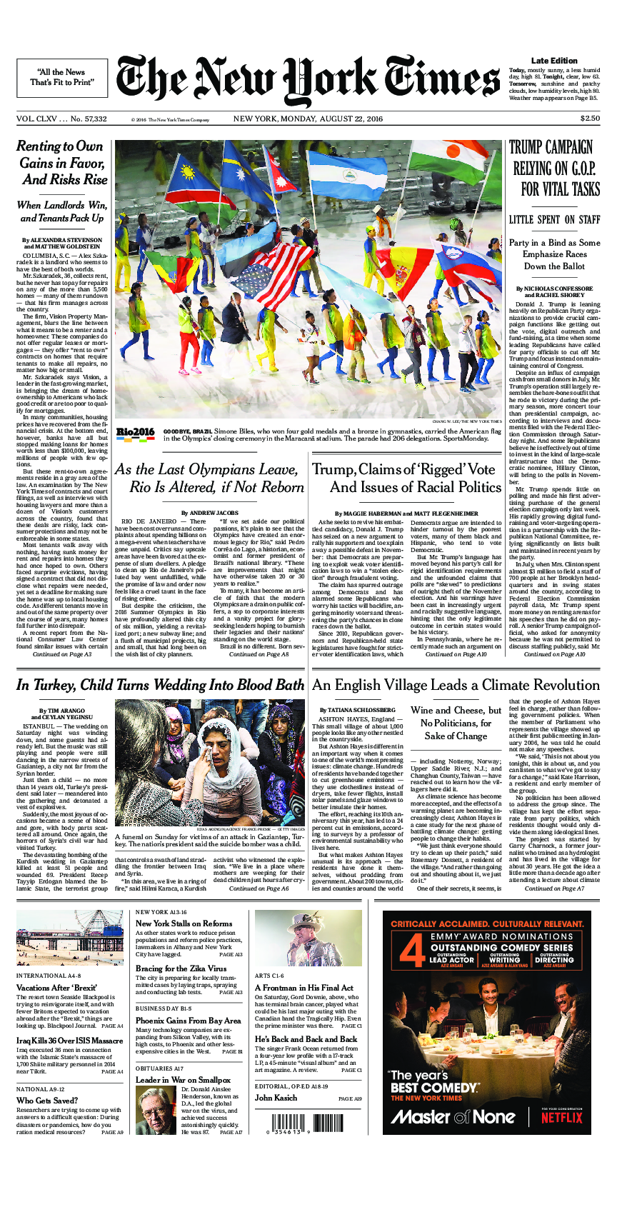 Prima-pagina-New-York-Times-del-2016-08-22