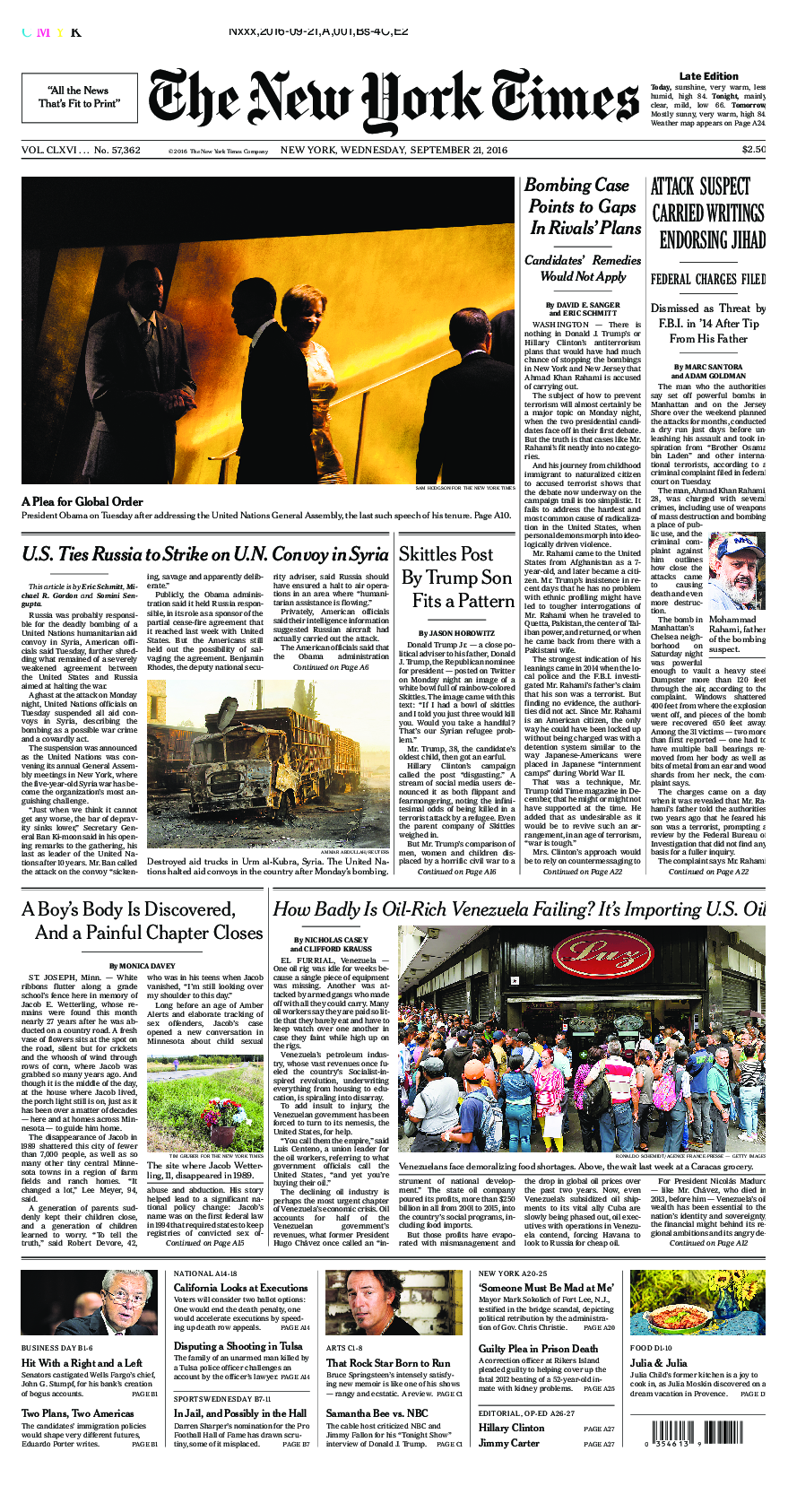 Prima-pagina-New-York-Times-del-2016-09-21