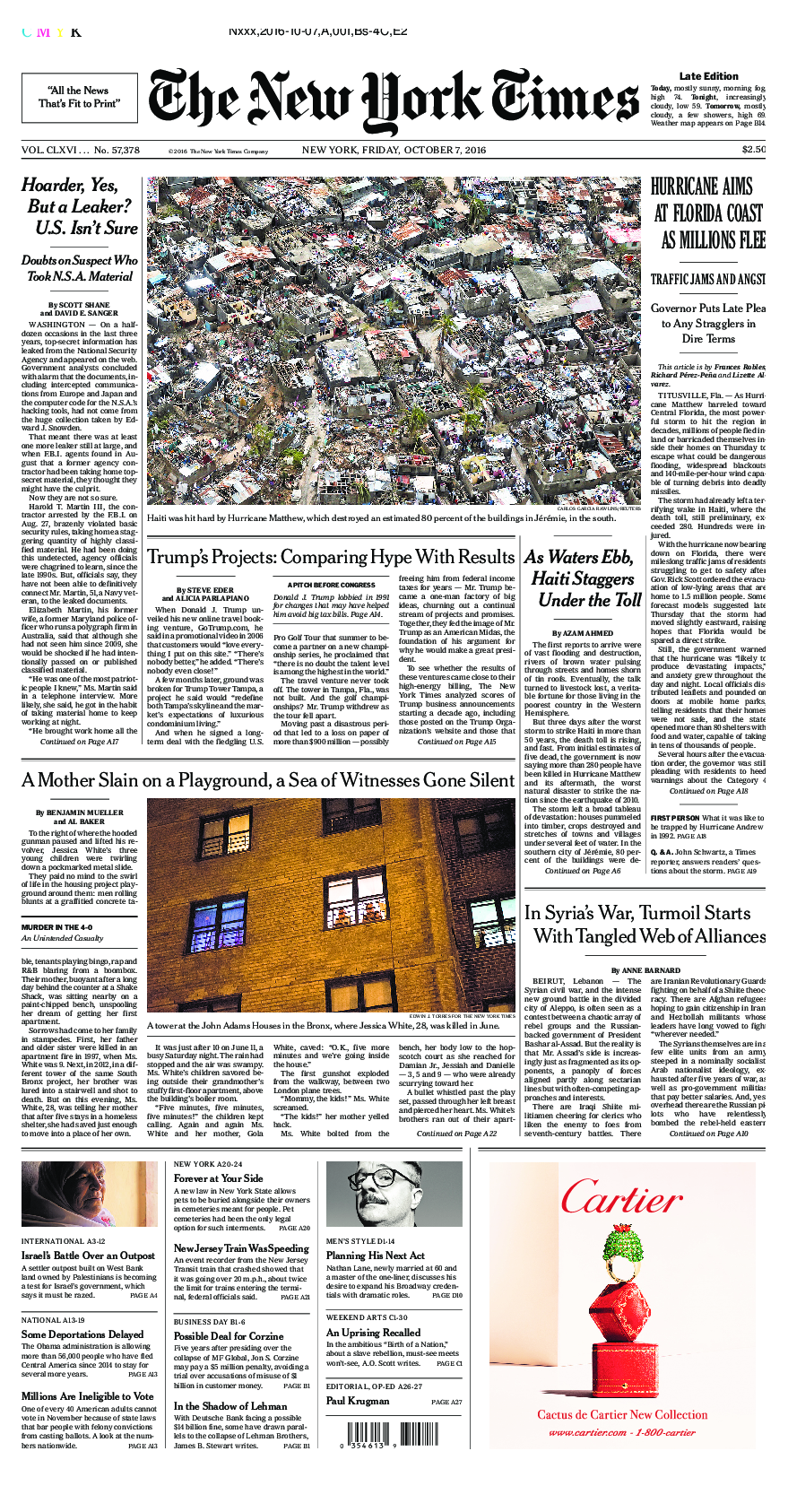 Prima-pagina-New-York-Times-del-2016-10-07