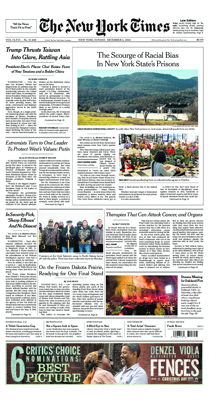 Prima-pagina-New-York-Times-del-2016-12-04