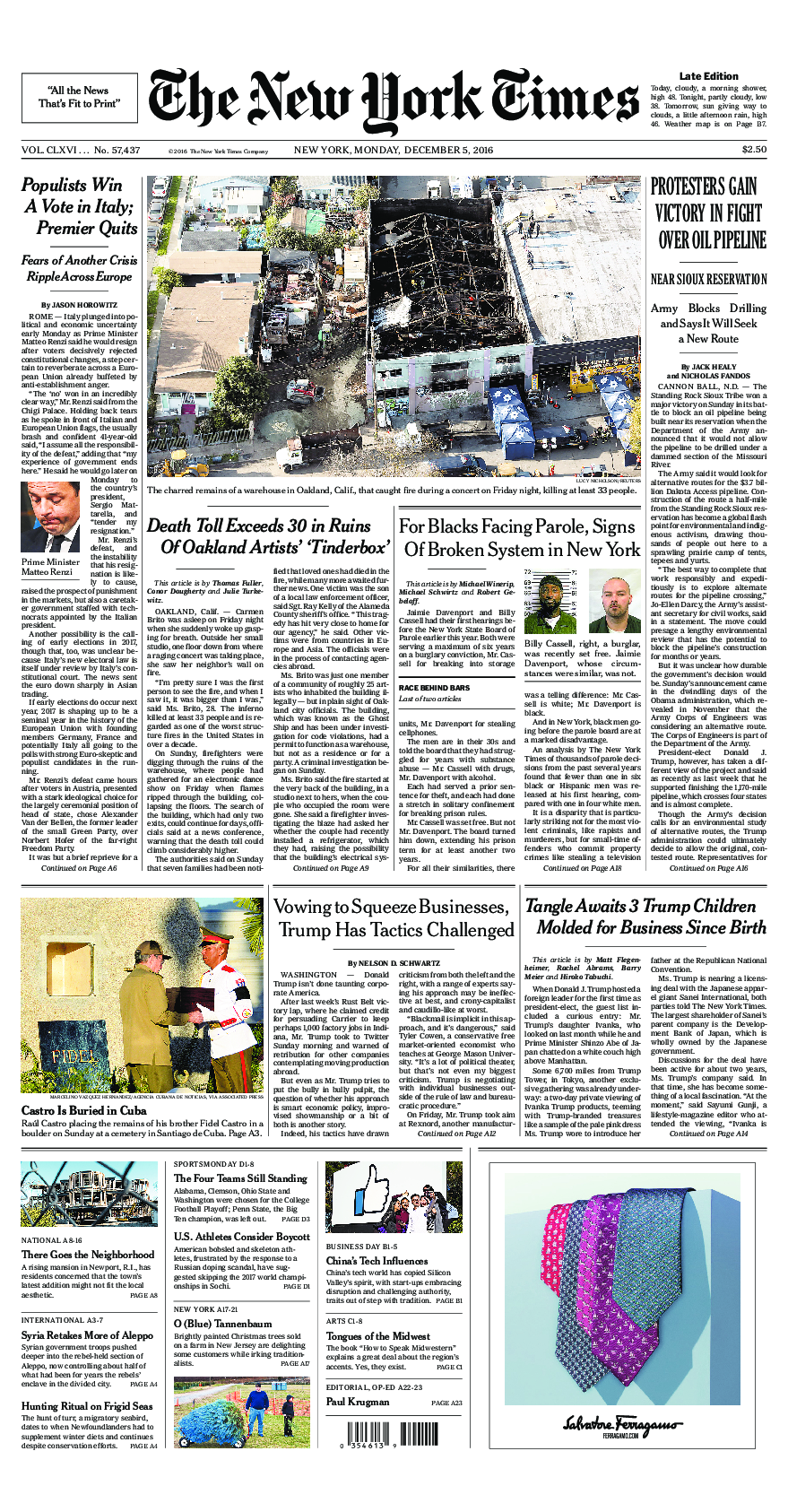 Prima-pagina-New-York-Times-del-2016-12-05