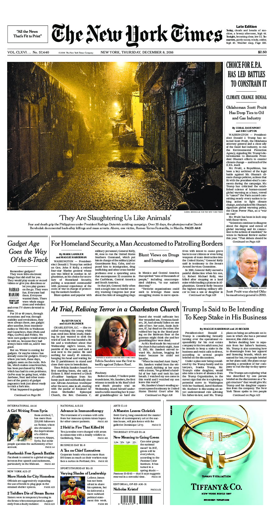 Prima-pagina-New-York-Times-del-2016-12-08