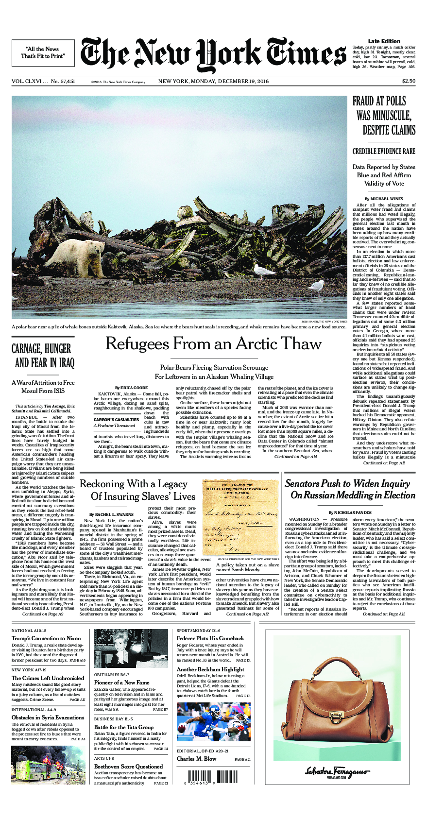 Prima-pagina-New-York-Times-del-2016-12-19