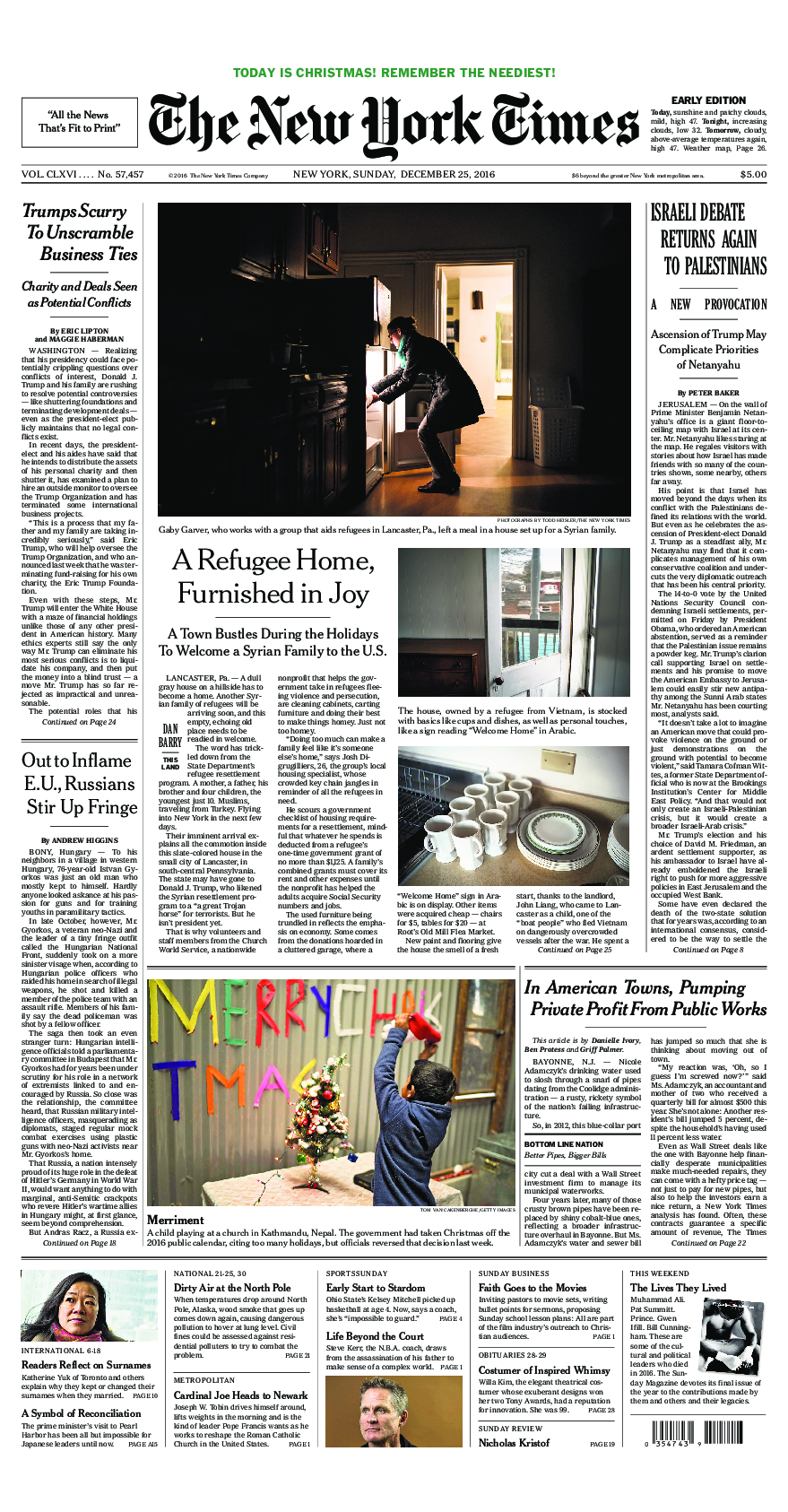 Prima-pagina-New-York-Times-del-2016-12-25