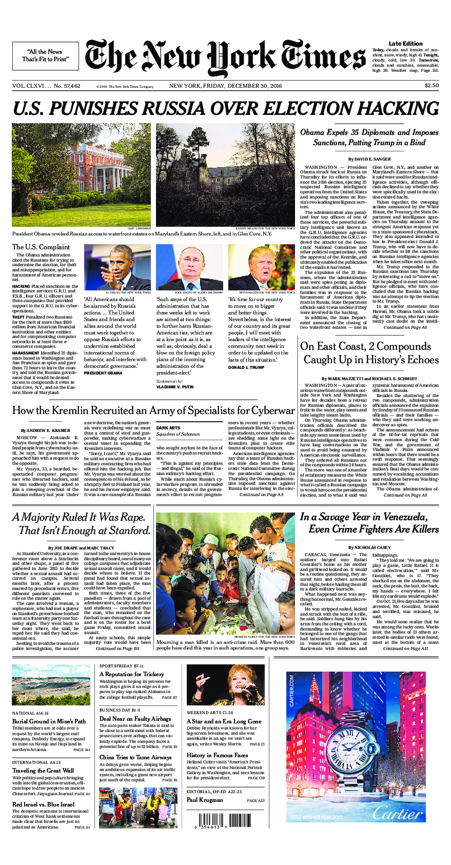 Prima-pagina-New-York-Times-del-2016-12-30