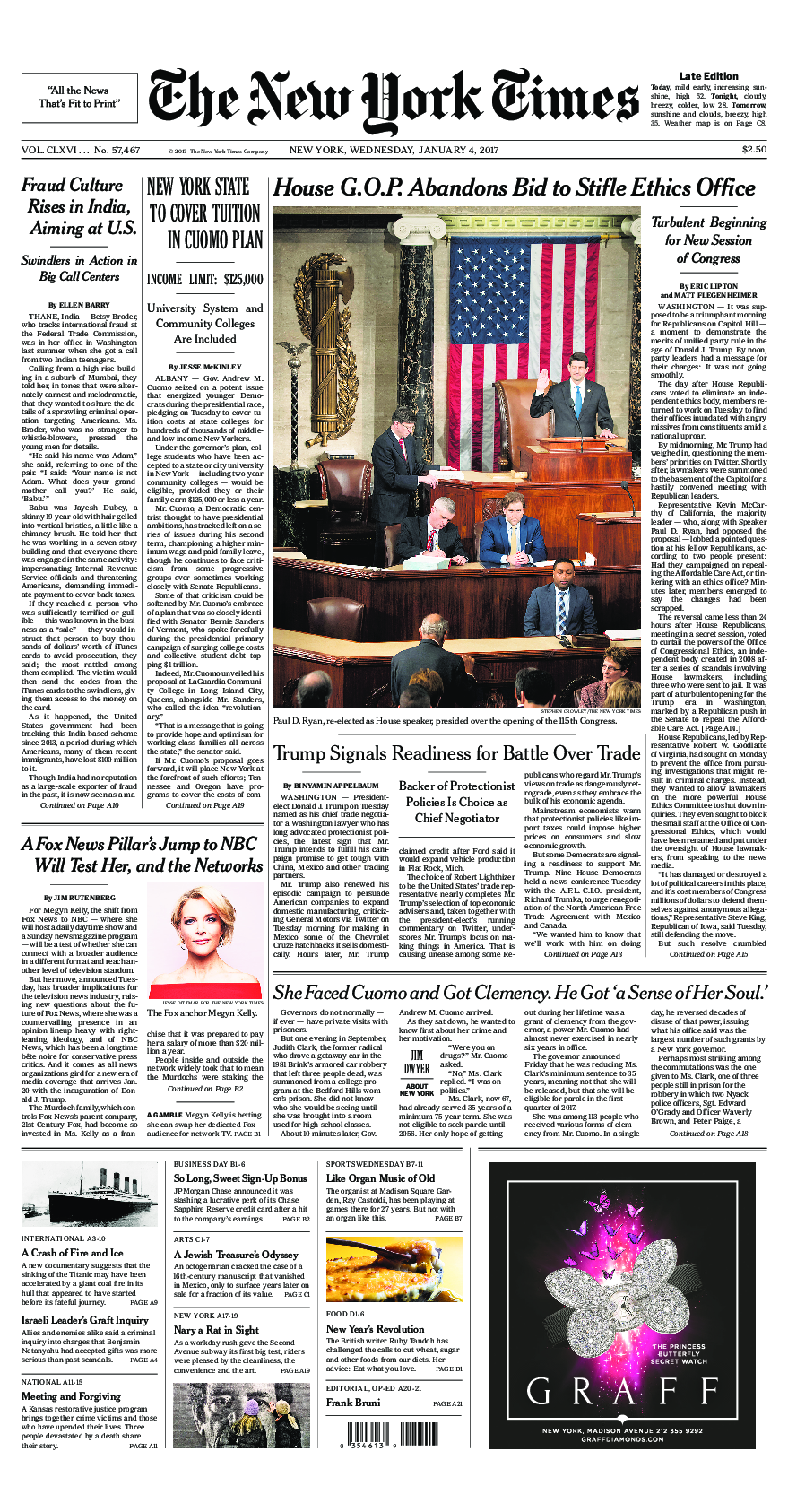 Prima-pagina-New-York-Times-del-2017-01-04