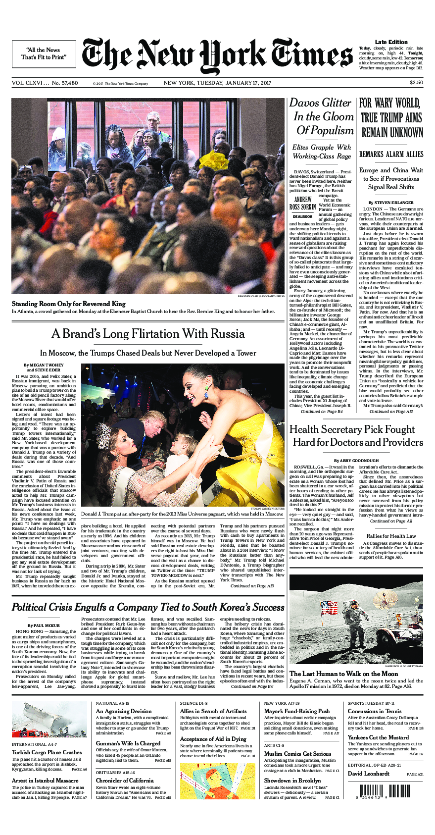 Prima-pagina-New-York-Times-del-2017-01-17