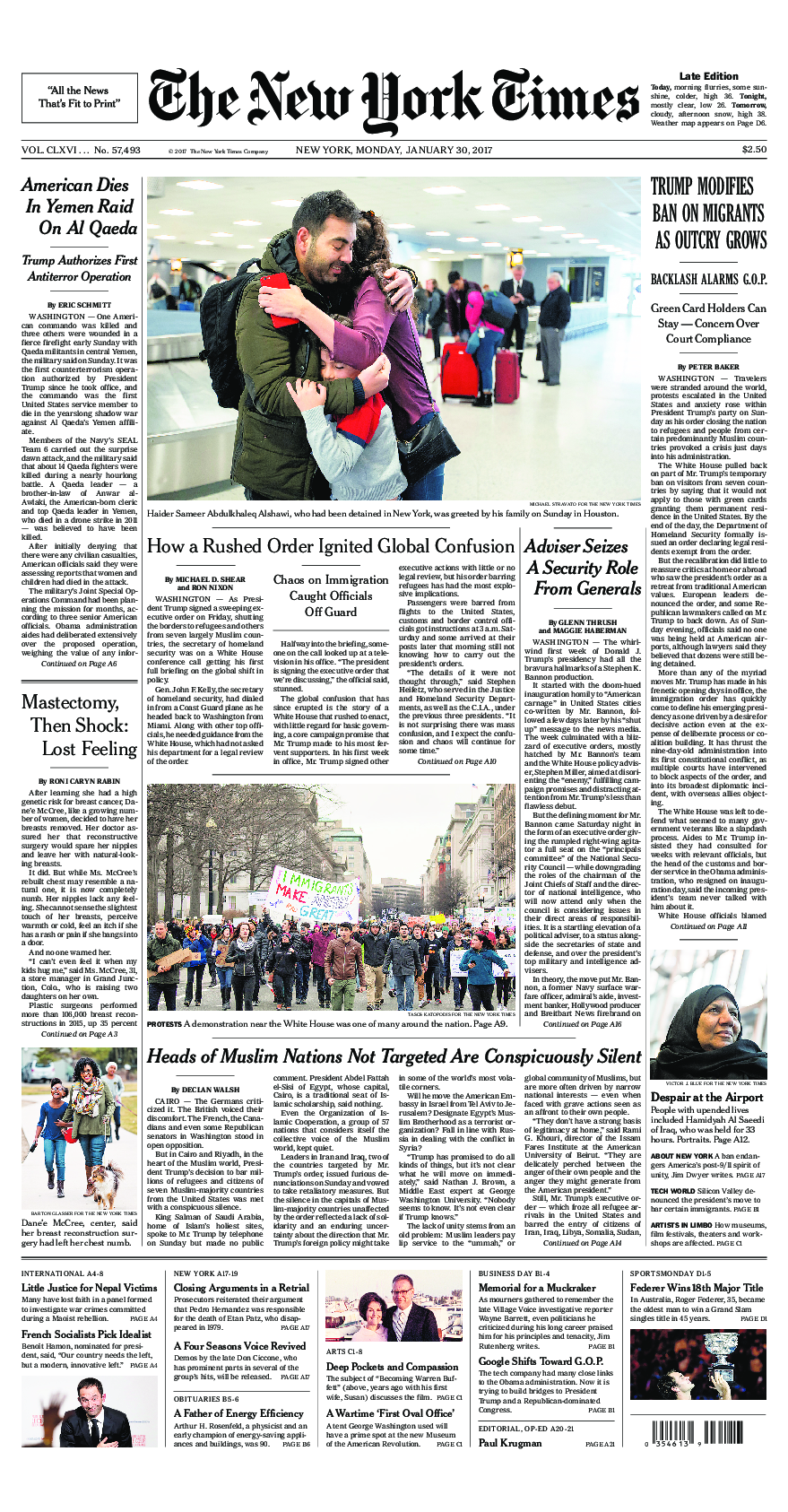 Prima-pagina-New-York-Times-del-2017-01-30