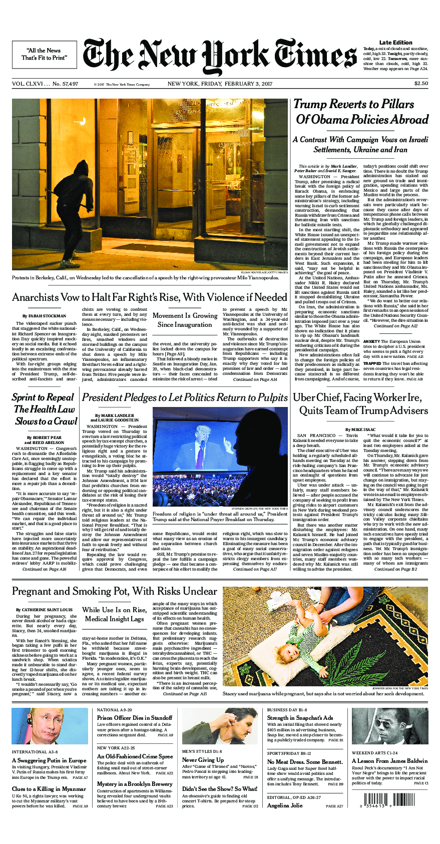 Prima-pagina-New-York-Times-del-2017-02-03