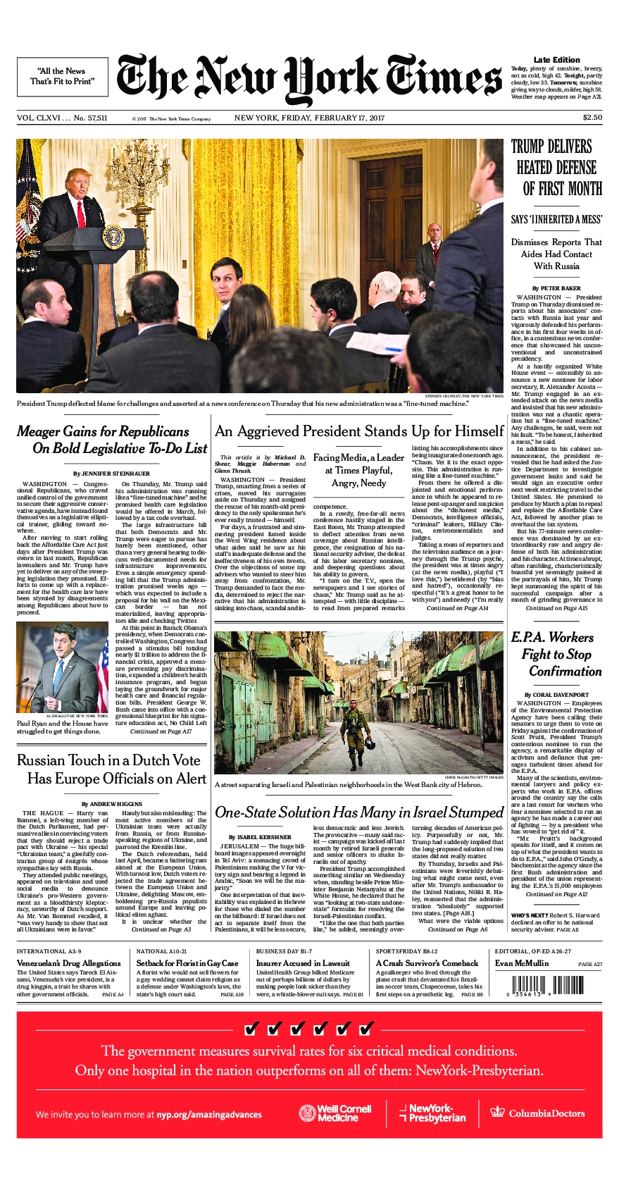 Prima-pagina-New-York-Times-del-2017-02-17