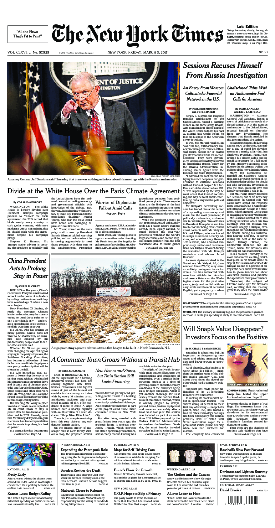 Prima-pagina-New-York-Times-del-2017-03-03