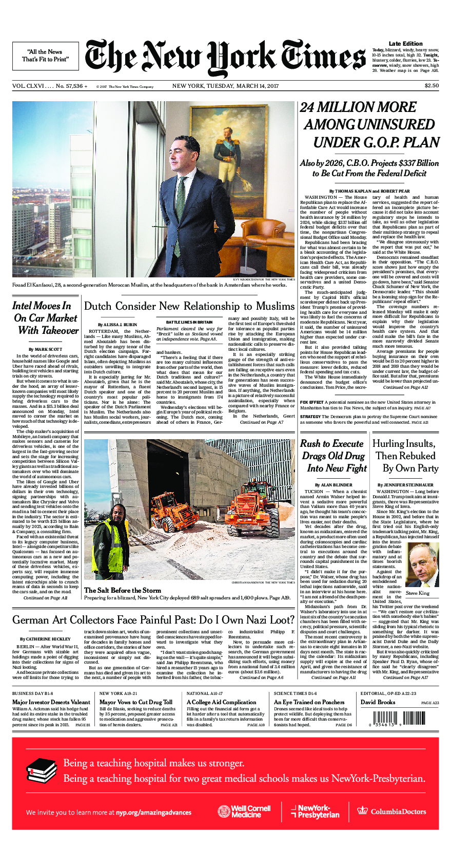 Prima-pagina-New-York-Times-del-2017-03-14