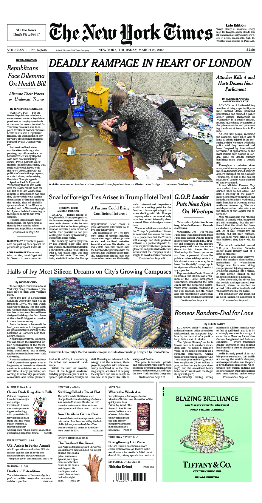 Prima-pagina-New-York-Times-del-2017-03-23