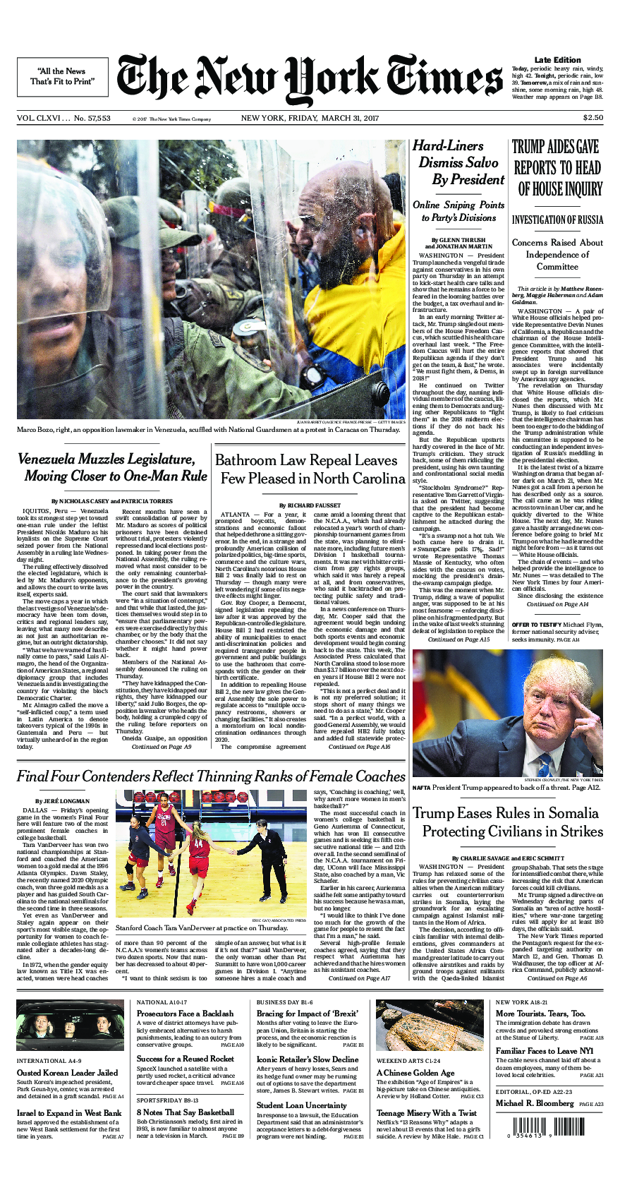 Prima-pagina-New-York-Times-del-2017-03-31