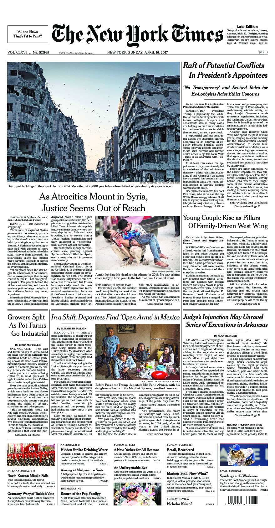 Prima-pagina-New-York-Times-del-2017-04-16