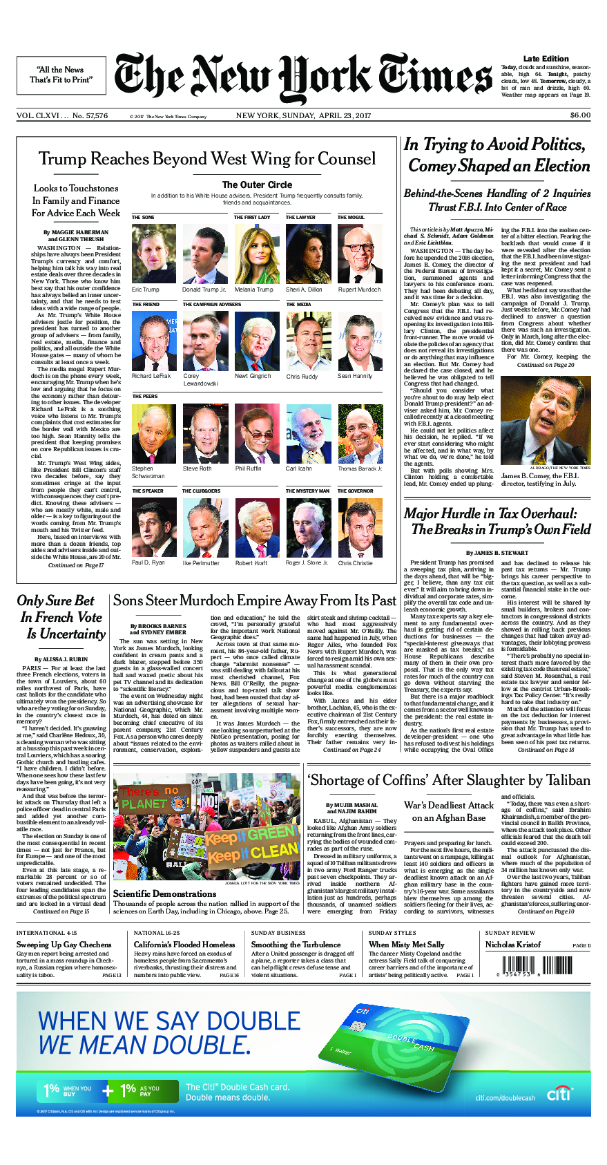 Prima-pagina-New-York-Times-del-2017-04-23