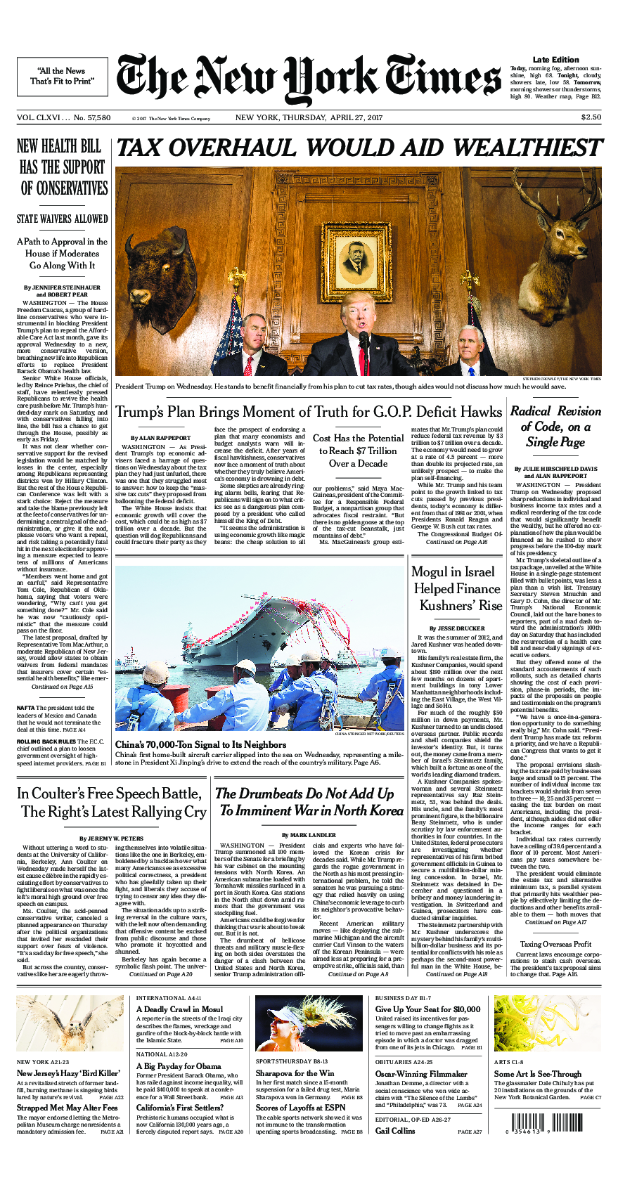 Prima-pagina-New-York-Times-del-2017-04-27