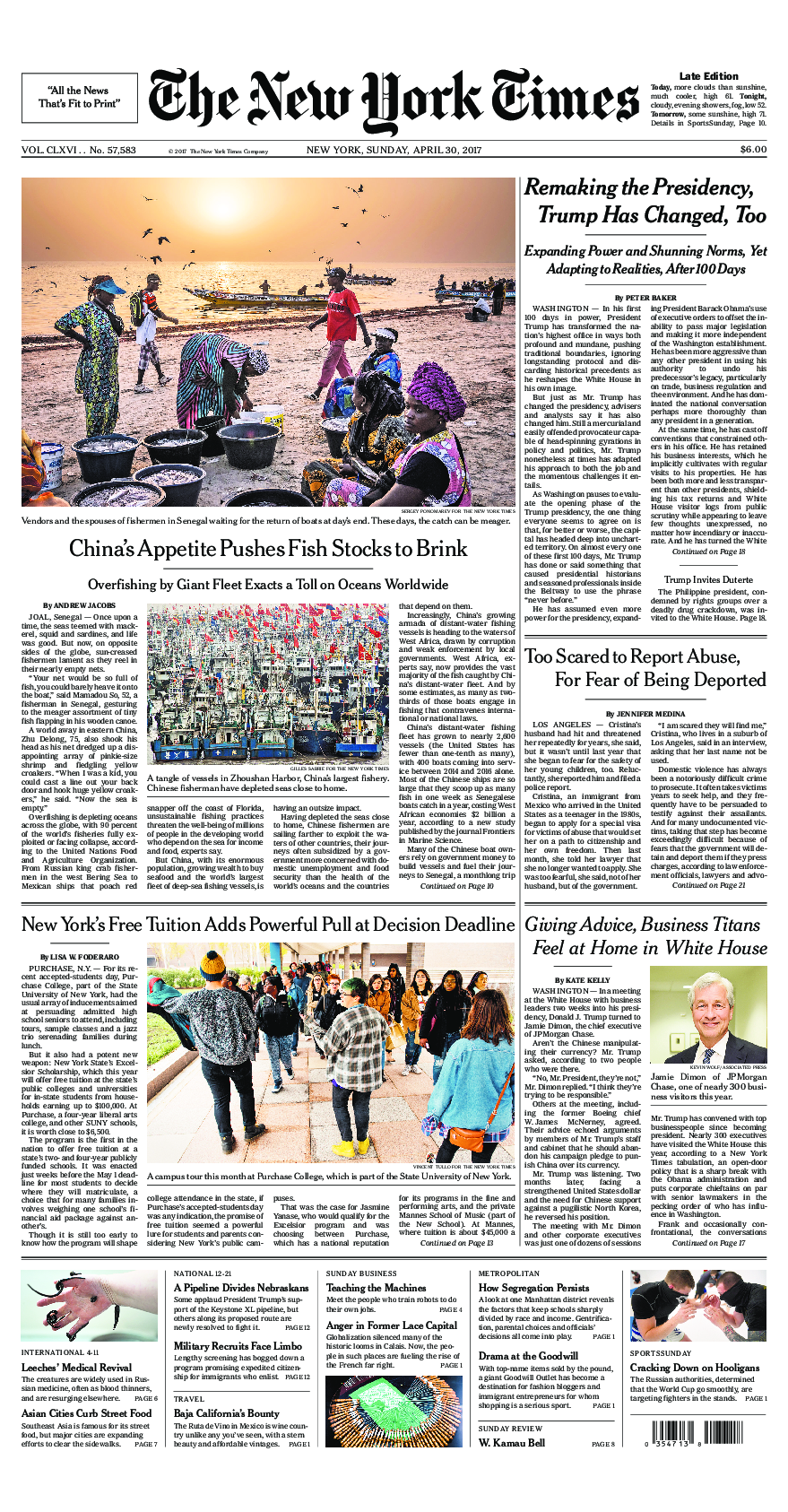 Prima-pagina-New-York-Times-del-2017-04-30