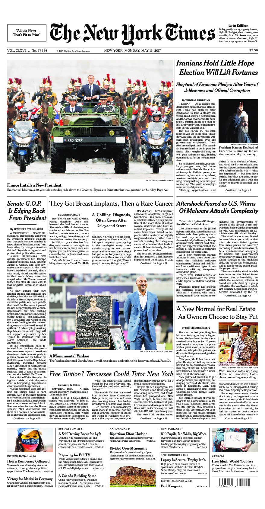 Prima-pagina-New-York-Times-del-2017-05-15