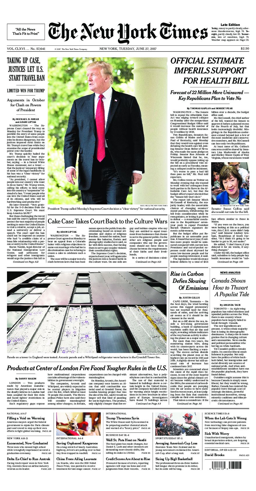 Prima-pagina-New-York-Times-del-2017-06-27