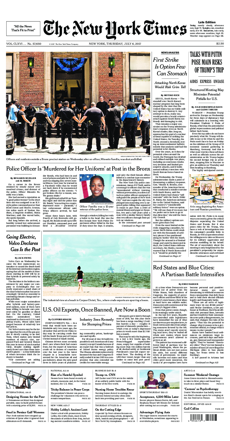 Prima-pagina-New-York-Times-del-2017-07-06