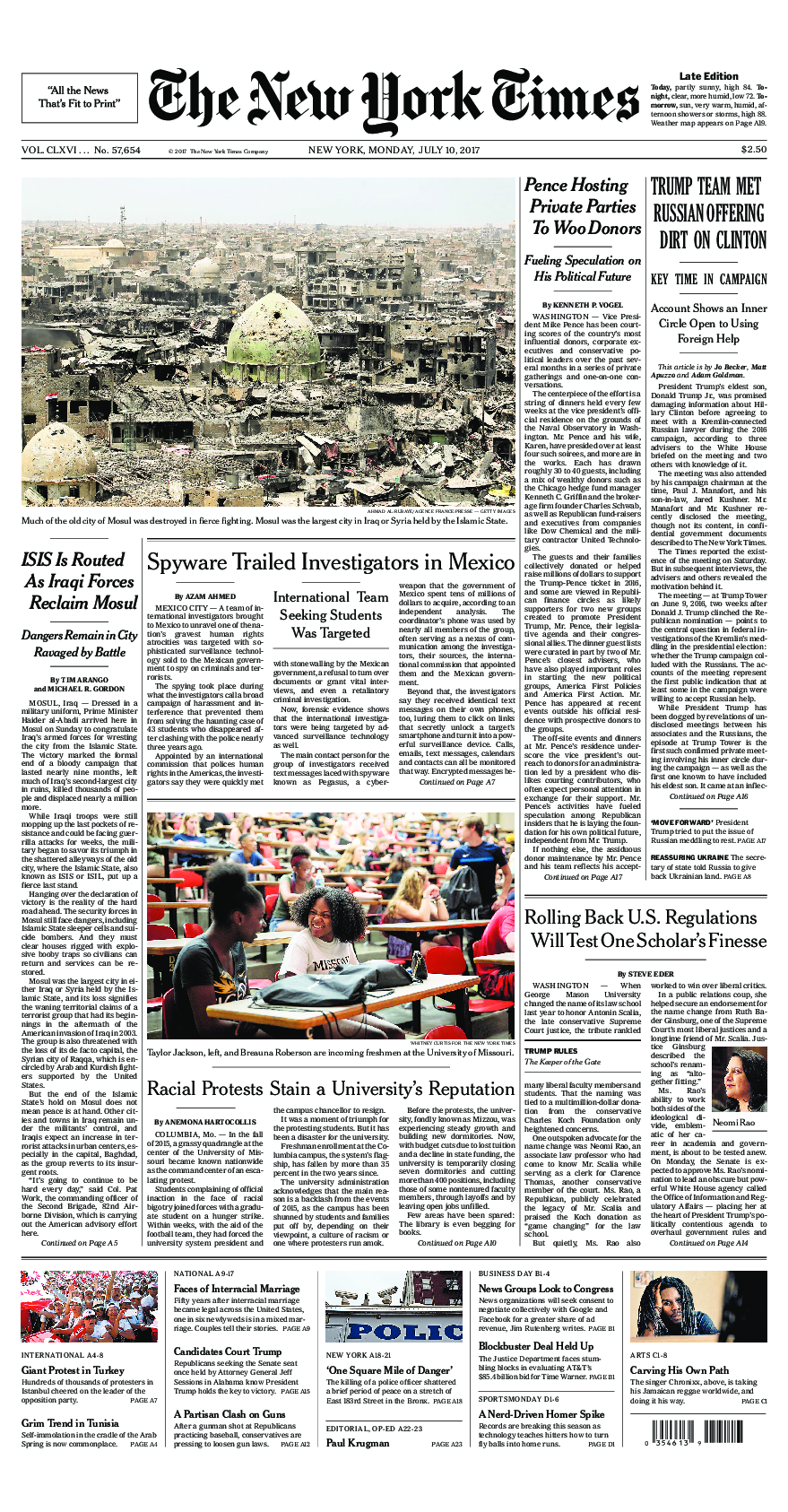 Prima-pagina-New-York-Times-del-2017-07-10