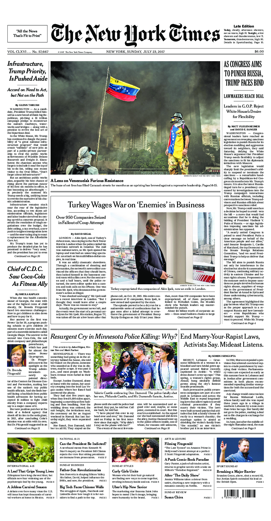 Prima-pagina-New-York-Times-del-2017-07-23