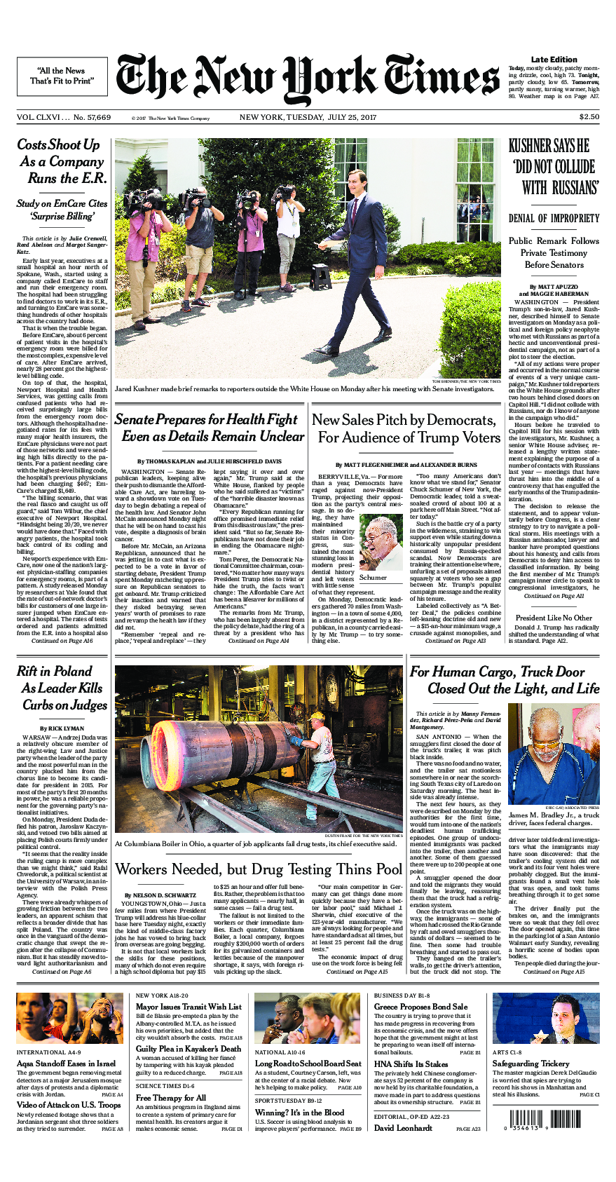 Prima-pagina-New-York-Times-del-2017-07-25