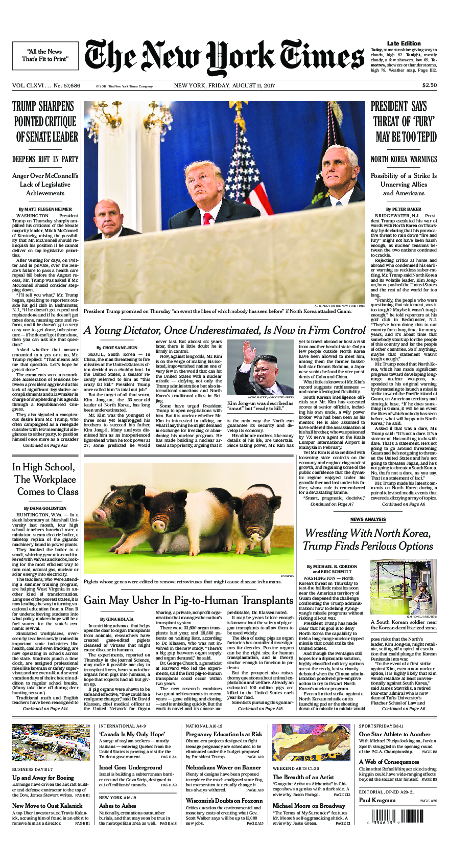 Prima-pagina-New-York-Times-del-2017-08-11