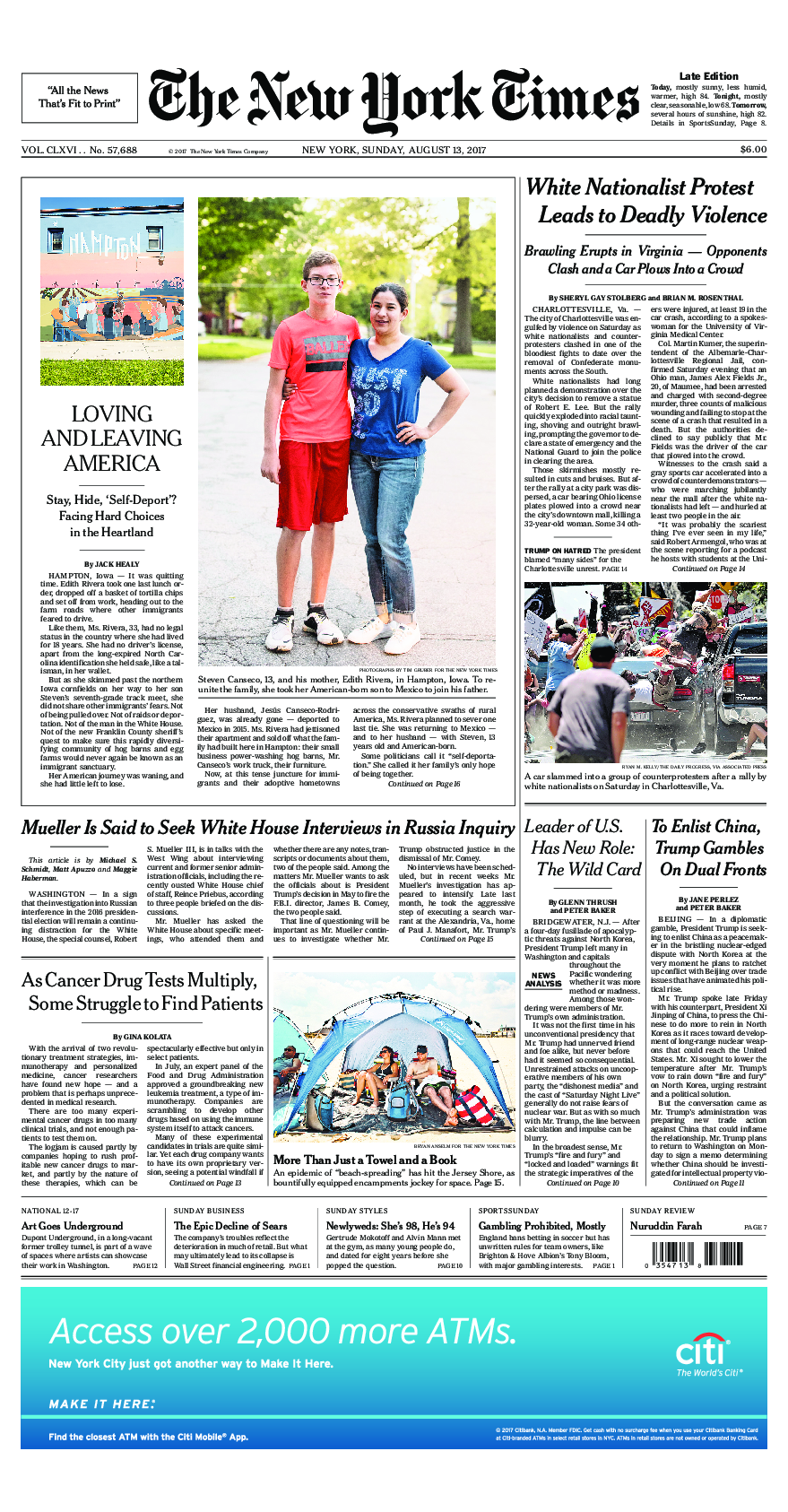 Prima-pagina-New-York-Times-del-2017-08-13