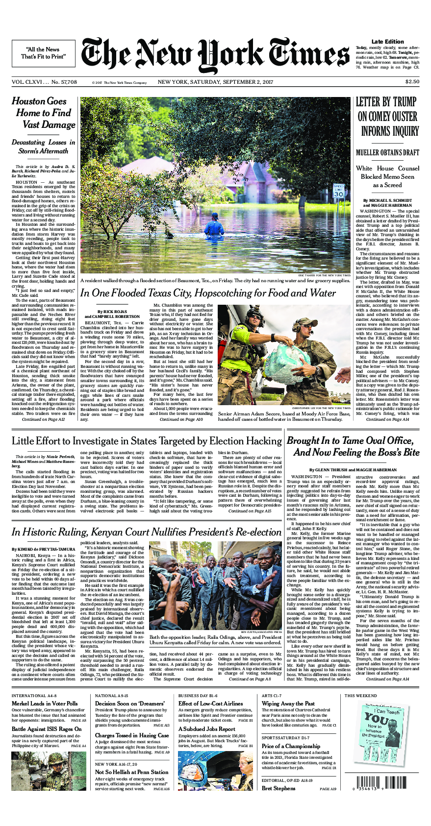 Prima-pagina-New-York-Times-del-2017-09-02