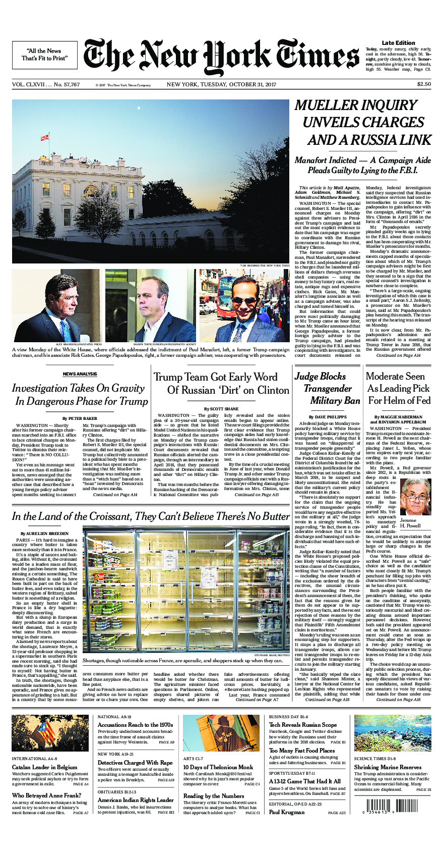 Prima-pagina-New-York-Times-del-2017-10-31