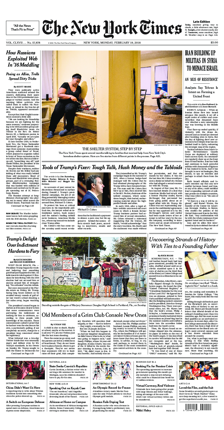 Prima-pagina-New-York-Times-del-2018-02-19