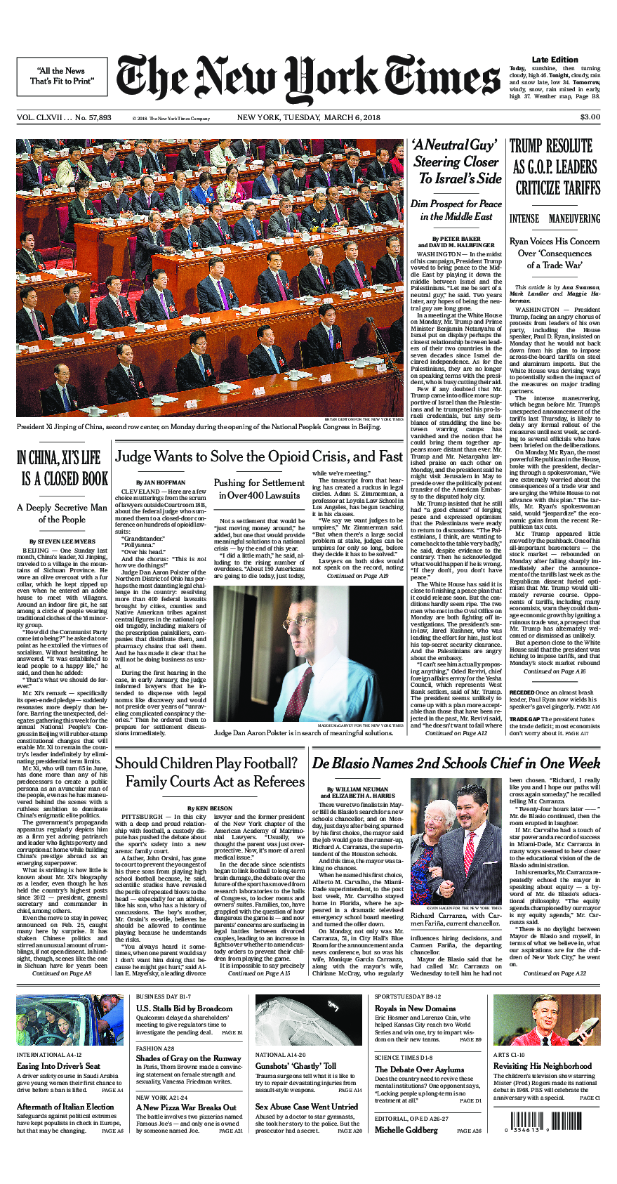 Prima-pagina-New-York-Times-del-2018-03-06