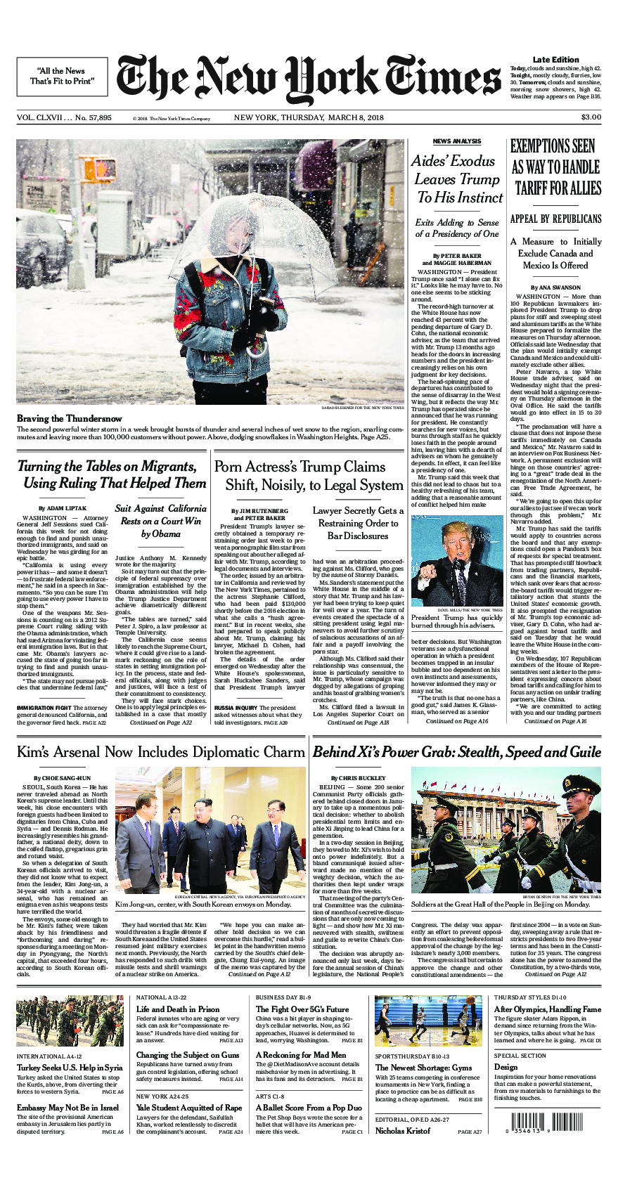 Prima-pagina-New-York-Times-del-2018-03-08