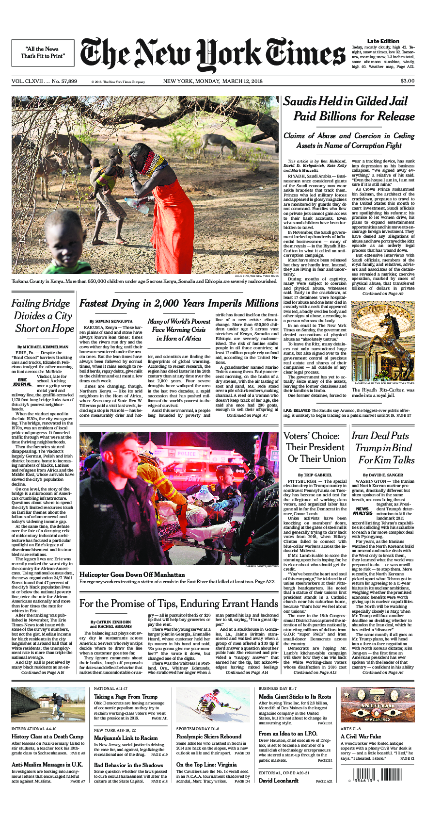 Prima-pagina-New-York-Times-del-2018-03-12