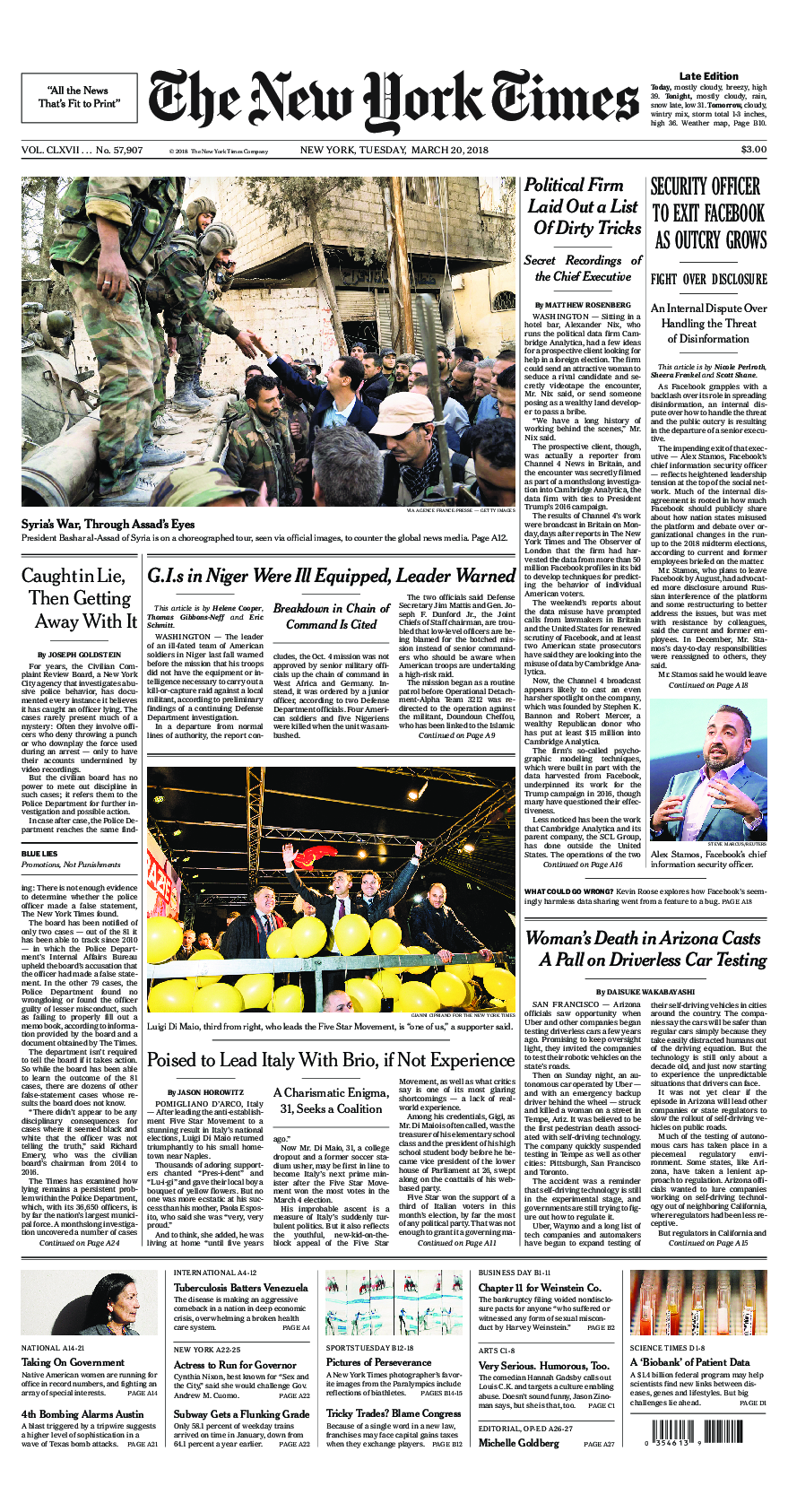 Prima-pagina-New-York-Times-del-2018-03-20