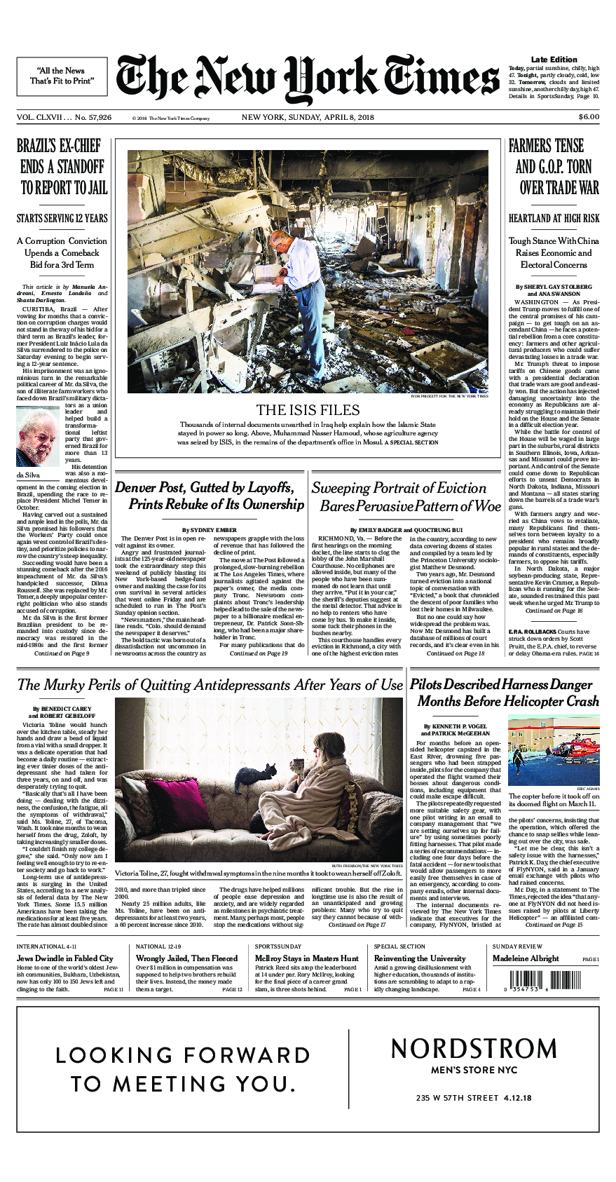 Prima-pagina-New-York-Times-del-2018-04-08