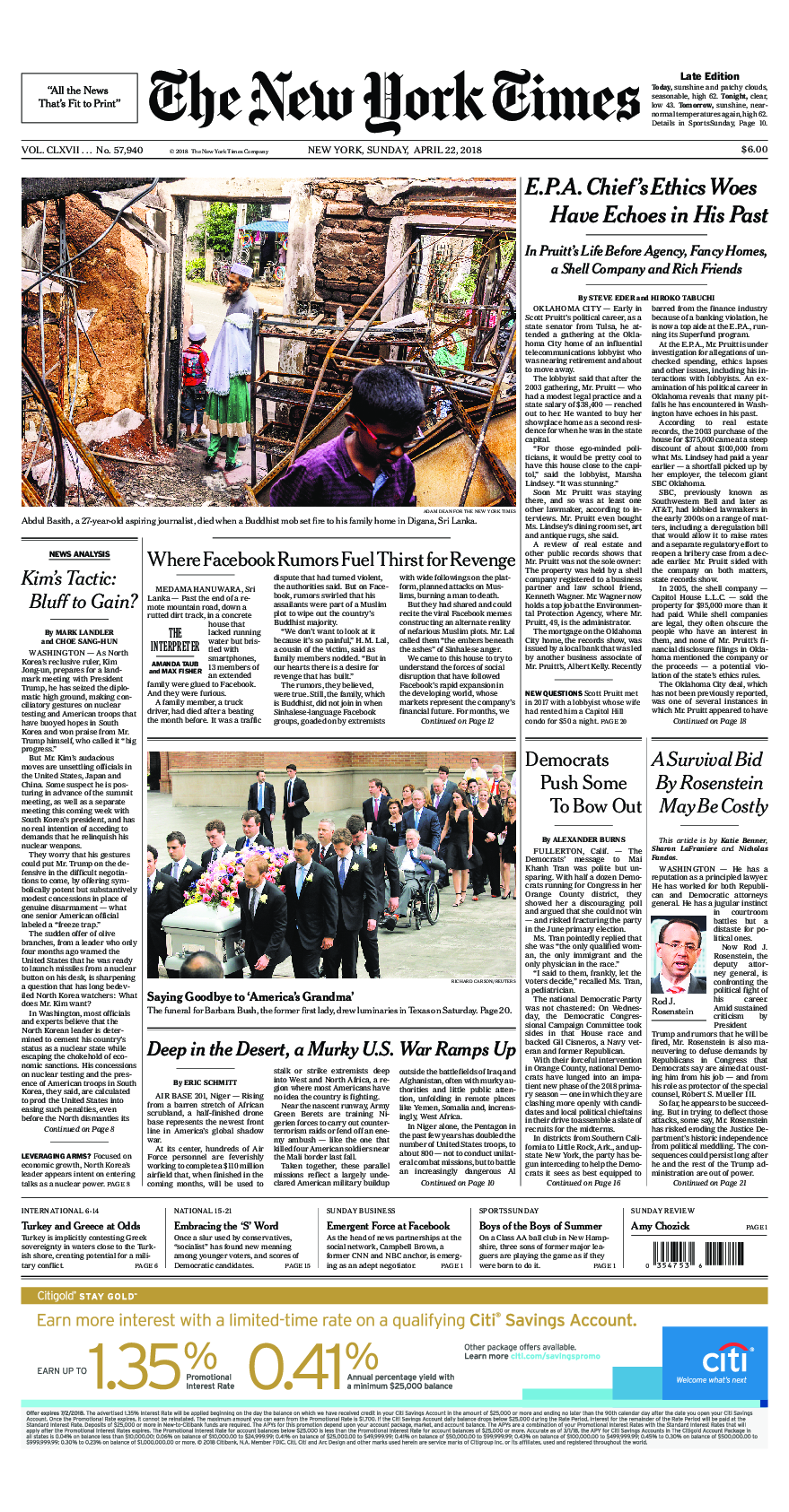 Prima-pagina-New-York-Times-del-2018-04-22