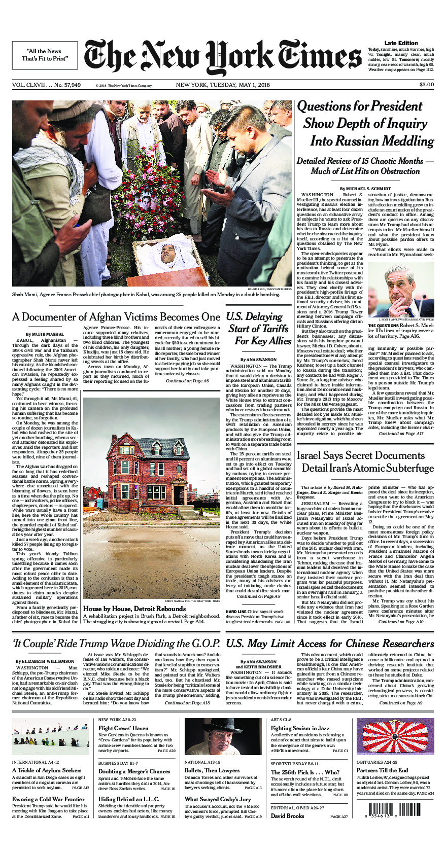 Prima-pagina-New-York-Times-del-2018-05-01