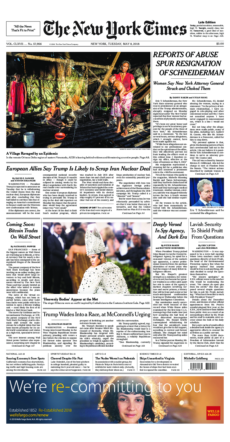 Prima-pagina-New-York-Times-del-2018-05-08