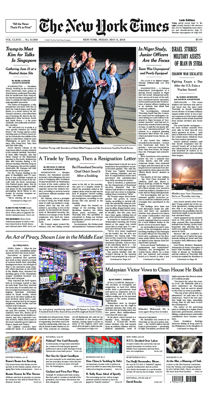 Prima-pagina-New-York-Times-del-2018-05-11