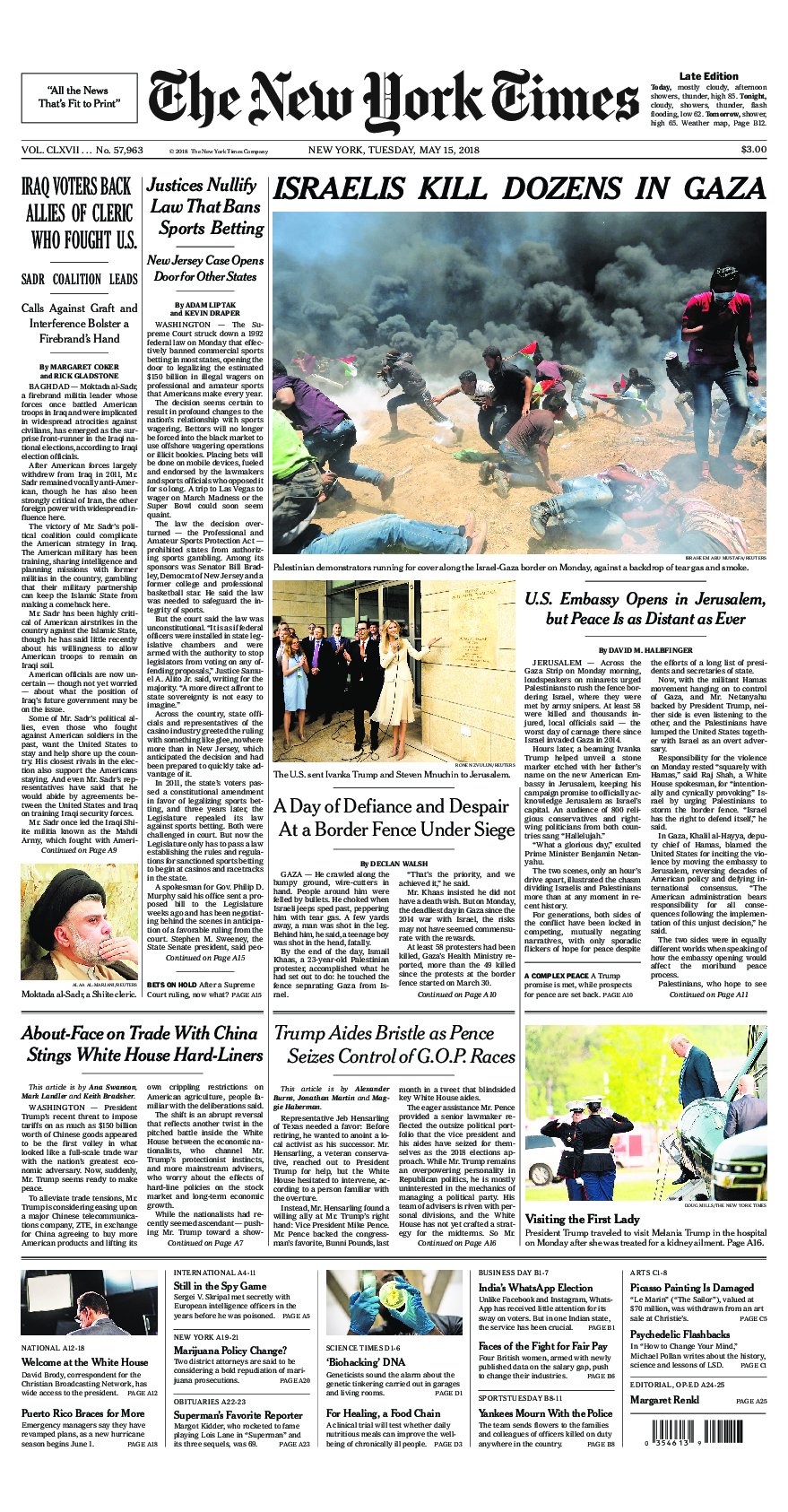 Prima-pagina-New-York-Times-del-2018-05-15