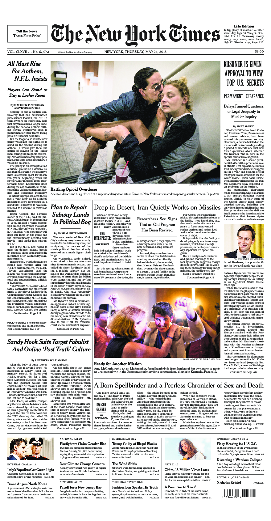 Prima-pagina-New-York-Times-del-2018-05-24