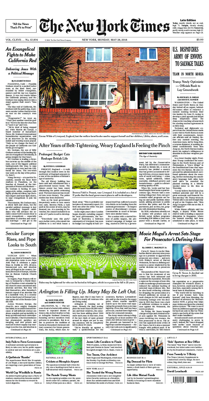 Prima-pagina-New-York-Times-del-2018-05-28